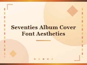 Bold and Iconic Seventies Album Cover Fonts
